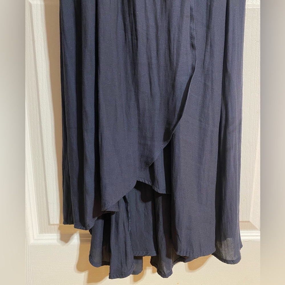 Free People Boho Embroidered Flowy Wrap V-Neck Flutter Sleeve Maxi Dress Size XS - Picture 9 of 14
